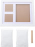 Garneck Handprint Keepsake Frame and Newborn Footprint Memory Photo Holder White Clay