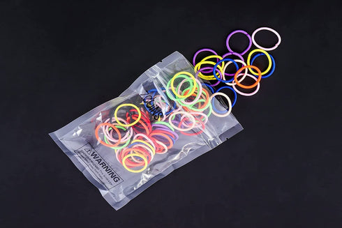 Baby Hair Ties for Thin Hair, Ponytail Holder for Newborn Girls, Multicolor Rubber Bands, 100pcs