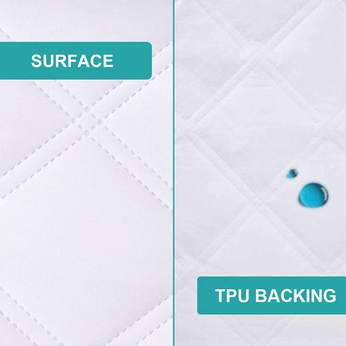 Yoofoss Waterproof Bassinet Mattress Pad Cover, 2 Pack, Baby Bassinet Mattress Protector for Boys and Girls, 32x16in