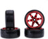 GoolRC 1/10 Drift Car Tires Hard Tyre Replacement Set of 4 for Traxxas HSP Tamiya HPI Kyosho On-Road Drifting (Red)