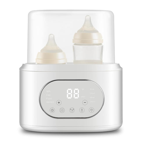 Bottle Warmer, 10-in-1 Fast Baby Bottle Warmer for Breastmilk & Formula, Double