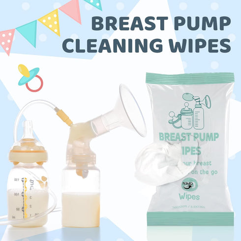 6 Pack 120 Count Threlaco Breast Pump Wipes Quick Clean and Irritant Free Resealable Convenient Breast Pump Cleaning