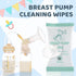 6 Pack 120 Count Threlaco Breast Pump Wipes Quick Clean and Irritant Free Resealable Convenient Breast Pump Cleaning