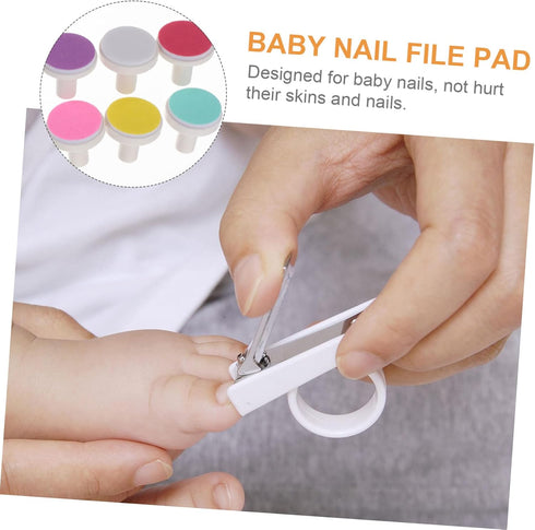 Ipetboom 24pcs Trimmer Electric Nail Grinding Heads Safe Nail File Pads Gentle for Newborns for Showers and Birthdays