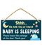 Funplus Baby Sleeping Sign for Front Door - Do Not Knock or Ring - 10 x5 PVC Plastic Hanging Sign