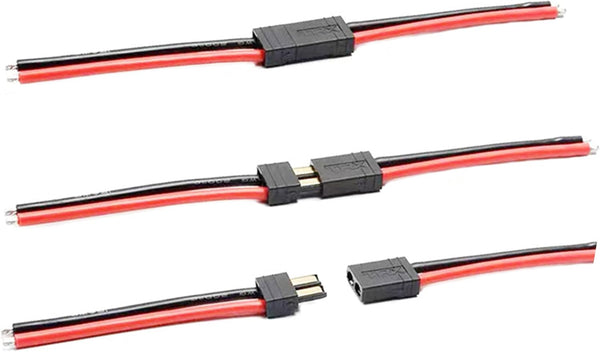 daier 3 Pairs Compatible with TRX Traxxas Plugs Male/Female Connector Silicone Wire with
