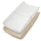Homiest 2 Pack Changing Pad Cover, White + Beige Changing Table Sheets, Ultra