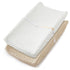 Homiest 2 Pack Changing Pad Cover, White + Beige Changing Table Sheets, Ultra