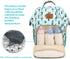 MCWTH Backpack Set Cactus Green Diaper Bag for Baby Girls Mom, Large Bags with Nappy Pouch Stroller Straps