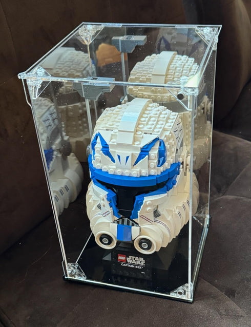 Acrylic Display Case, Clear Action Figure Display Box with Mirrored Back, Dustproof Protection for Collectibles