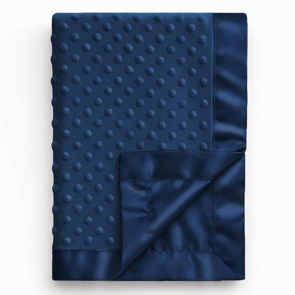Pro Goleem Baby Soft Minky Dot Blanket with Silky Satin Backing Baby