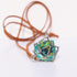 DND D20 Dice Removable D20 with Leather Chain & Solid Steel Cage for Dungeons and Dragons RPG