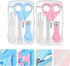 Set 4pcs Toyvian Nail Clipper and Manicure Scissors for Newborns and Nail Care Kit with File Safe Pink and Blue
