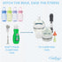 Cintog 2 Pack Set 6oz, Collapsible Baby Bottle with Soap Dispensing Brush Kit, Push Press Design for Efficient Easy