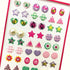 AUGSUN 240 Piece Sticker Earrings - 3D Gems Girls Self-Adhesive Glitter Craft Crystal Stickers