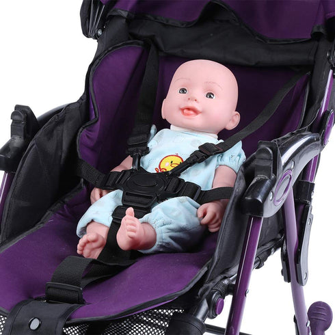 Universal Replacement Safety Security Belts for Stroller, Pushchair, High Chair, Adjustable 5 Point Harness Belt