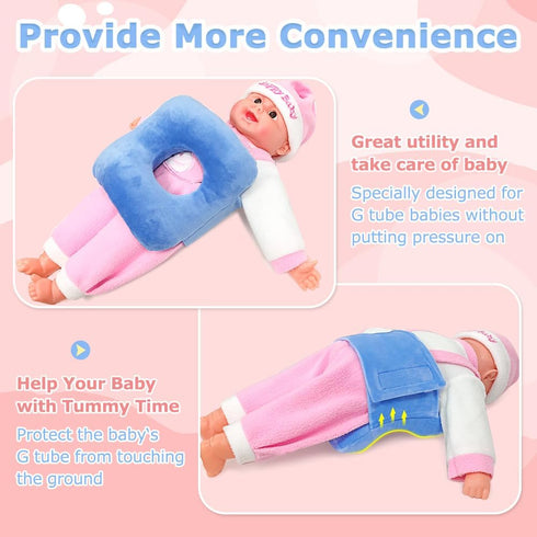 Tummy 25 23 2cm G Tube Time Pillow Feeding Tube Belt Baby G Tube Button Port Covers for Kids Infant Children Belly