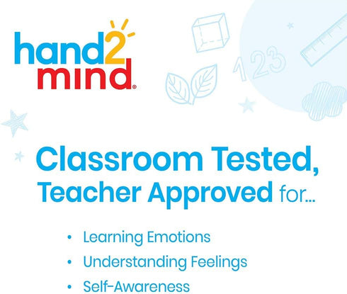 hand2mind Set, Set 4 See My Feelings Mirror, Play Therapy Toys, Mindfulness for Kids, Emotional Regulation Activities