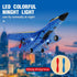 Su-27 RC Airplane, 2.4GHz 2 Channel Remote Control Plane with Gyro Night Lights and 2 Batteries, Easy to Fly Toy