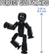 Zing StikBot Dual Pack - 2 Collectible Action Figures and Accessories for Stop Motion Animation, Ages 4+ (Ice