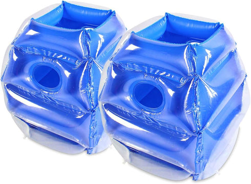SUNSHINEMALL 2PC Inflatable Body Sumo Balls for Kids, Heavy Duty PVC Vinyl, 26" (Blue+Pink)