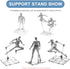 10 1/144 Action Figure Stand, PCS Assembly Action Figure Display Holder Base Doll Model Support Stand Compatible