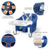 MTWML Counter(Stripe-Blue) Hook On High Chair with Tray,Portable Baby High Chair that Attaches to Table,Clip On Fast
