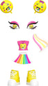Pack (GGR25) Lotta Looks Rainbow Cute Mood with Plug/Play Pieces, Multi