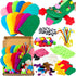 WATINC 12Pcs Hand Puppet Making Kit for Kids, Creative DIY Felt Sock Puppet Toys for Role Play