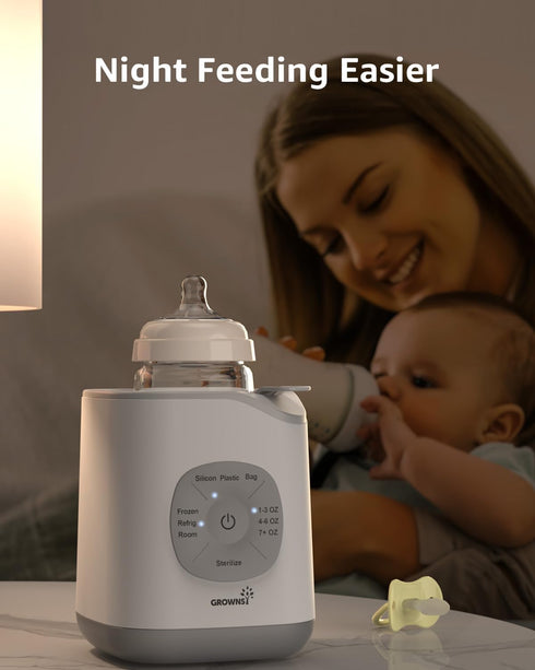 Grownsy Bottle Warmer, Baby Bottle Warmer Fast for Breastmilk & Formula, Accurate Temperature Control, Milk Warmer