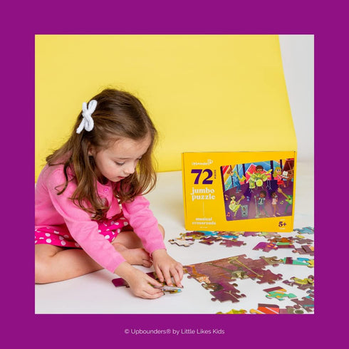 Musical Crossroads Kids Puzzle, 72 Piece Jumbo Jigsaw for Ages 5-9, Music Themed