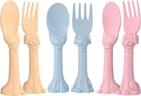 Made in USA Spoon la la Toddler Utensils Set - 6 Pack