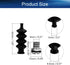Heyiarbeit 42mm RC Boat Waterproof Push Rod Rubber Seal Bellow with Aluminum Mount for RC Boat 2pcs