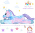 Muiteiur Giant Unicorn Stuffed Animal - XL 43.4 inch Blue Plush Pillow Gift for Girl Boy Kid