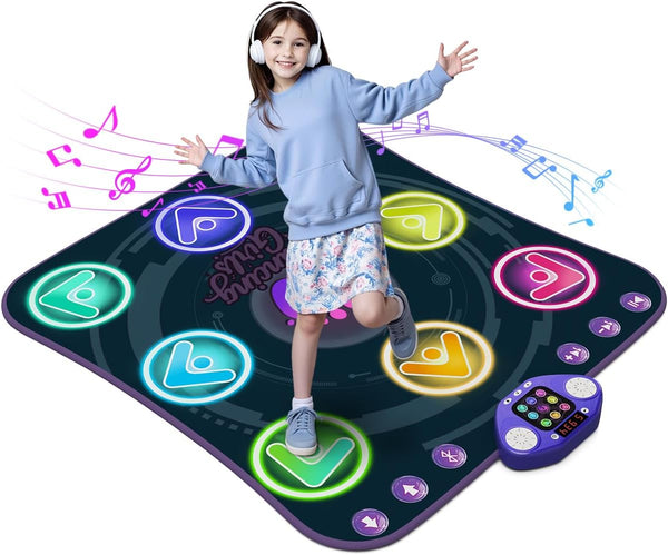 WAYKEE Dance Mat Toys for 3-12 Year Old Girls, Electronic Dance Pad