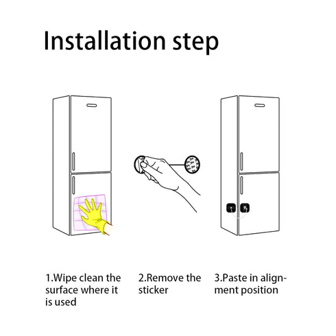 Refrigerator Lock with Key, 2 Pack Fridge Locks for Freezer, Cabinets, and Drawers with 4 Keys