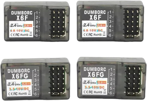 (4PCS) DUMBORC2.4G 6 Channel RC Car Receiver X6F X6FG Combo for RC