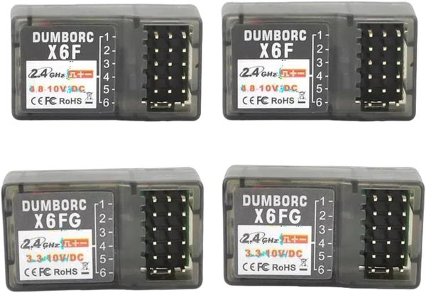 (4PCS) DUMBORC2.4G 6 Channel RC Car Receiver X6F X6FG Combo for RC