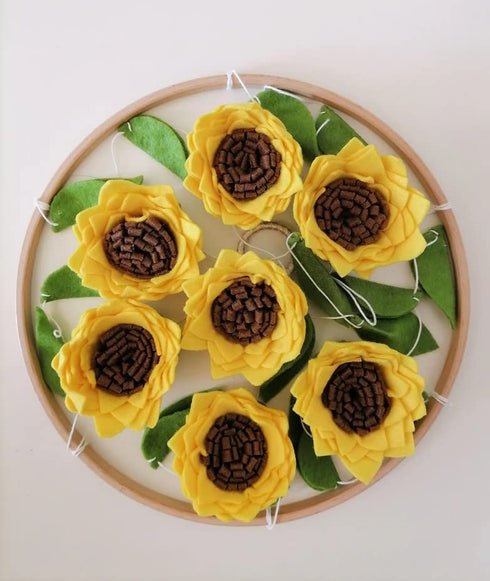 Handcrafted Sunflower Crib Mobile - Floral Nursery Decor