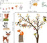 decalmile Woodland Wall Decals, Animals Tree Owl Fox Deer Wall Stickers for Kids Bedroom Baby Nursery Decor
