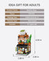 Set 379 (1656) Japanese City Street View Matcha Shop, MOC Creative Mini Building Blocks House pcs, Simulation