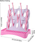 Generic 16-Hook Bottle Drying Rack - Folding Drainer, Organizer for Feeding Tubes, Kids Bottle Drying Rack Organizer