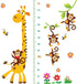 DEKOSH Giraffe & Monkeys Kids Height Wall Chart - Peel & Stick Nursery Wall Decals for Baby Bedroom