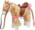 HollyHOME Palomino Horse Stuffed Animal Pretty Pony Plush Toy Pretend Play Horse