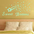 121Pcs Glow in The Dark Ceiling Wall Stickers - Sweet Dreams Glowing Decor for Kids Nursery Bedroom