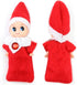 WULEEUPER Tiny Baby Elf Doll, Christmas Miniature Elf Doll, Xmas Decoration Gift (Red Girl)
