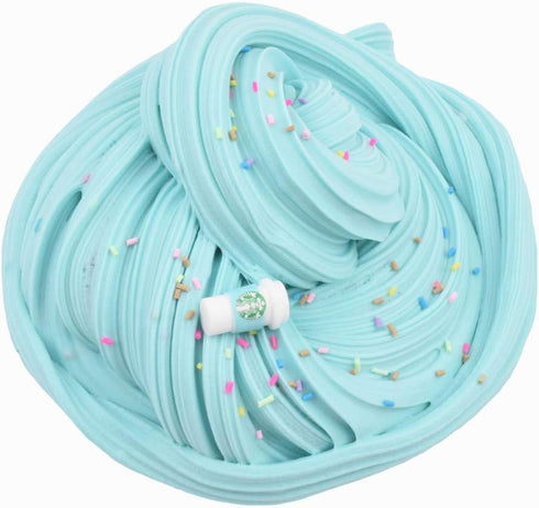 Blue Latte Butter Slime - Coffee Cup Scented Slime, Stretchy Non-Sticky Stress Relief Toy for Girls and Boys