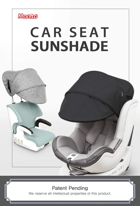 Black Car Seat Sun Shade Extender Canopy
