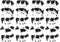 Toyvian Dairy Cow Kids Toys - 20 PCS Mini Cattle Plastic Cow Figurines, Farm Animal Collectibles