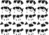 Toyvian Dairy Cow Kids Toys - 20 PCS Mini Cattle Plastic Cow Figurines, Farm Animal Collectibles